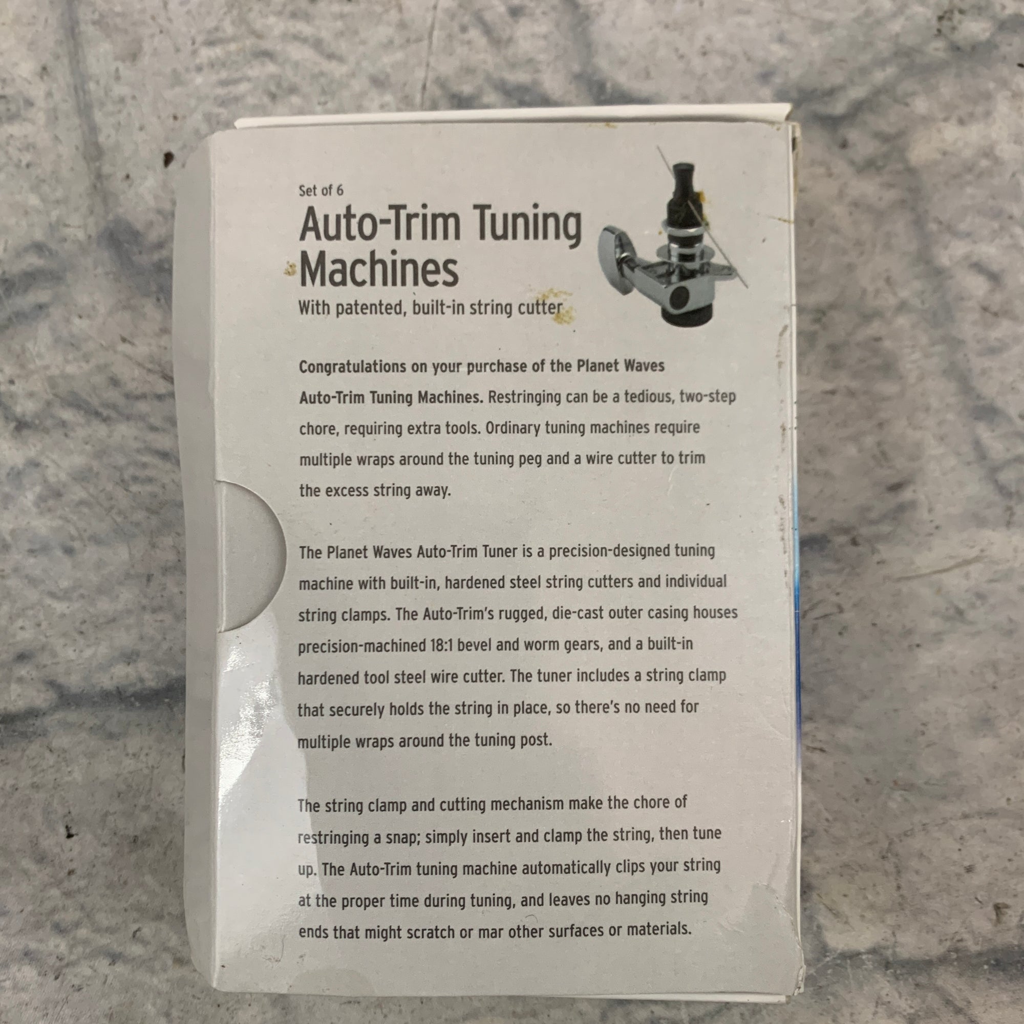 D'Addario Planet Waves Auto-Trim Tuning Machines 6-In-Line (Chrome)