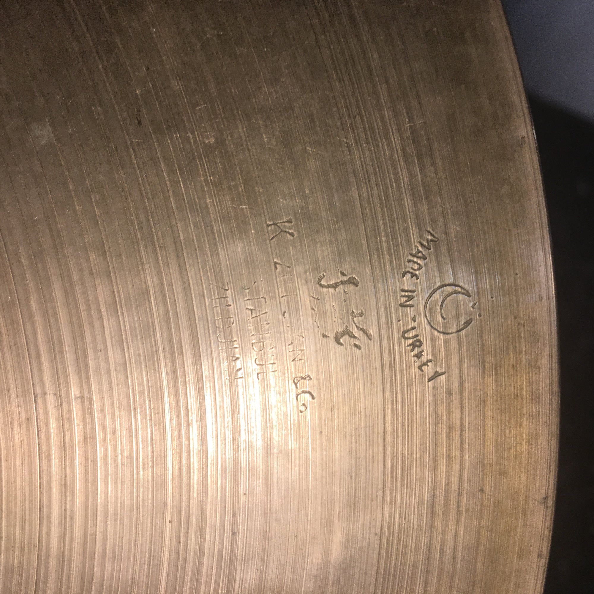 1940s Zildjian K CRACKED 14in Top Hi Hat Cymbal Only