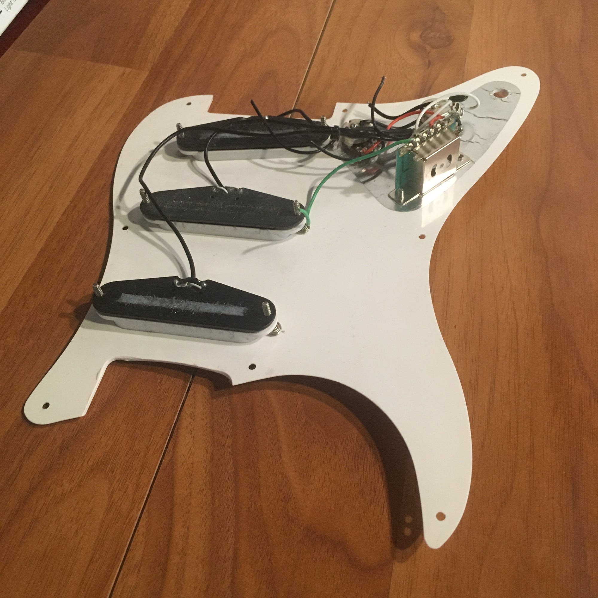 Loaded Strat Pickguard Missing 1 Potentiometer
