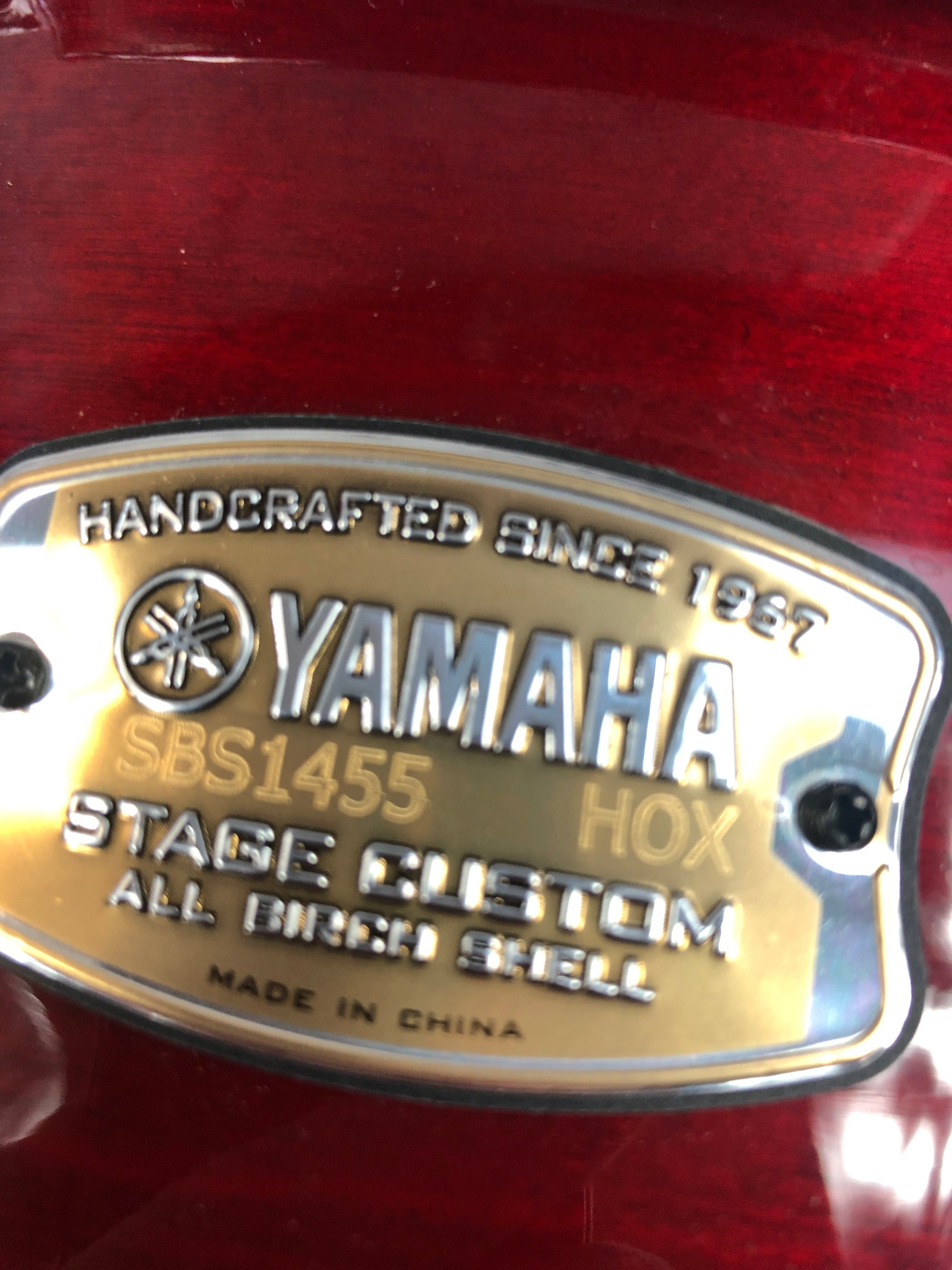 Yamaha Stage Custom All Birch Shell Snare Cranberry Red