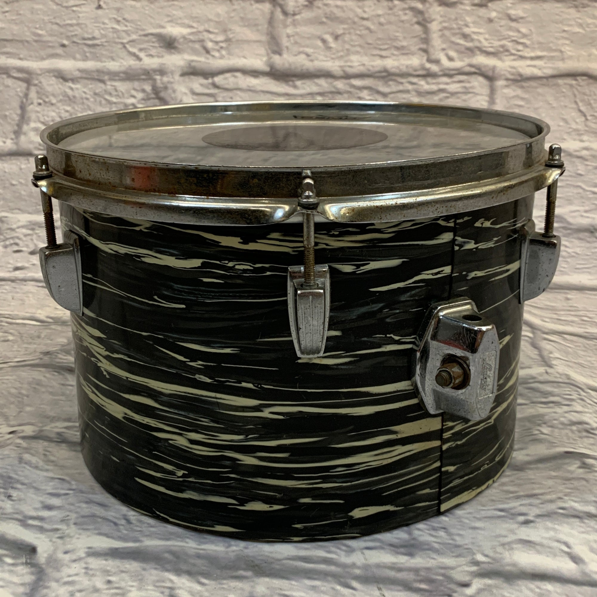 1970s Ludwig 12in Rack Tom Black Oyster Pearl