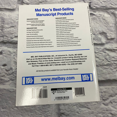 Mel Bay Electric Bass Manuscript Book