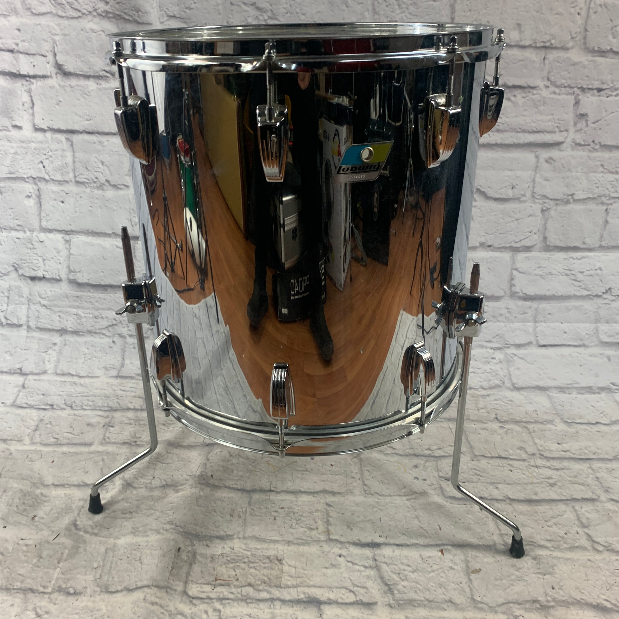 Ludwig Chrome Over Vistalite 16x16 Floor Tom