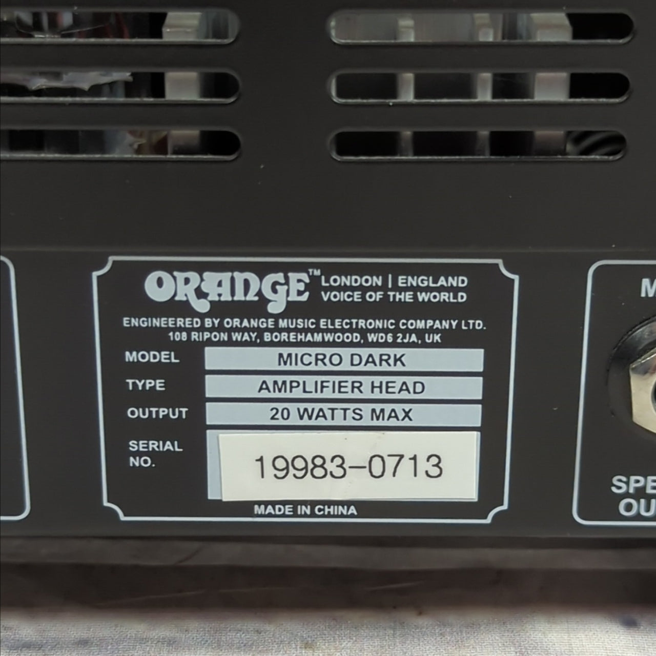 Orange Amp Micro Dark Guitar Amp Head