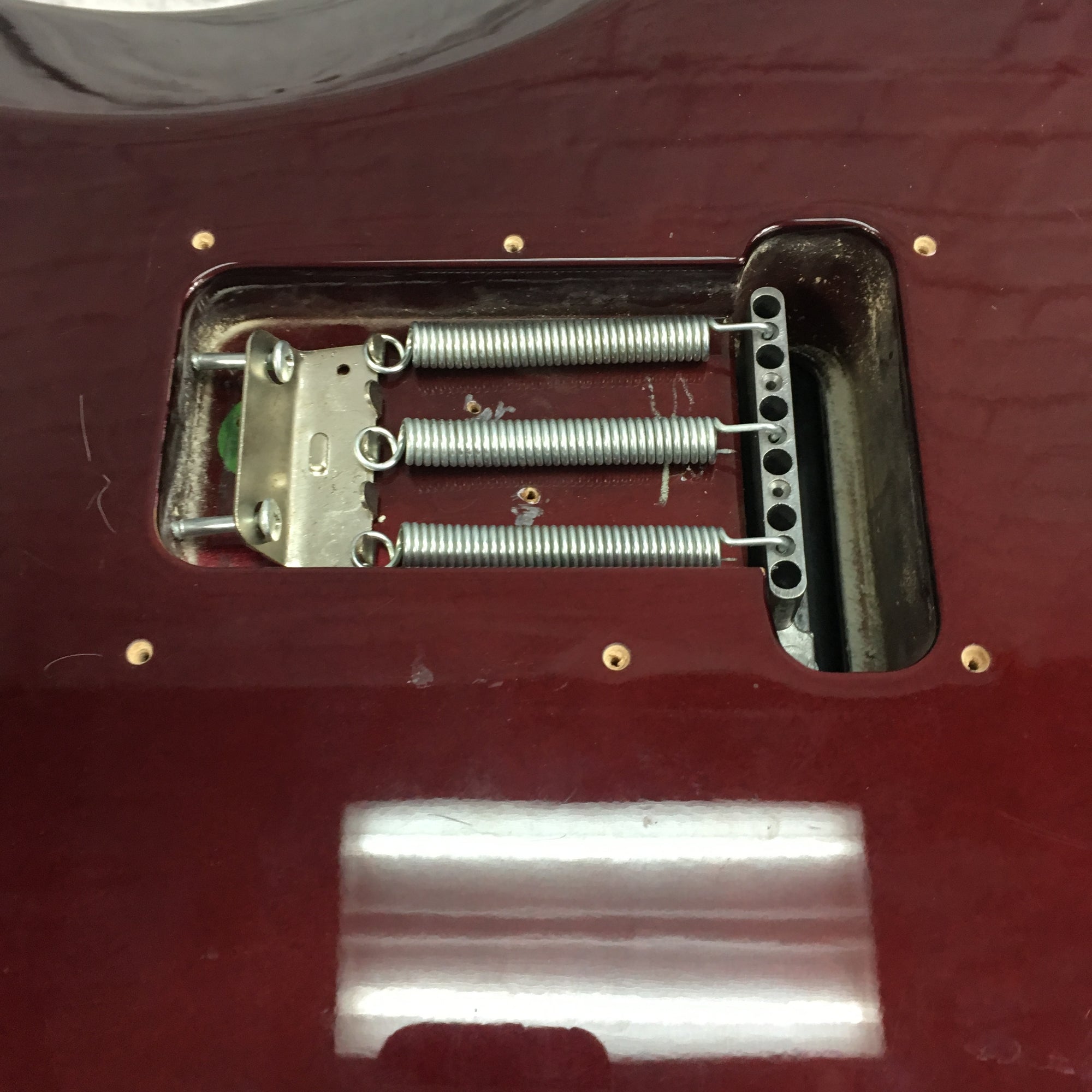 Unknown Dark Metallic Red Strat Style Body