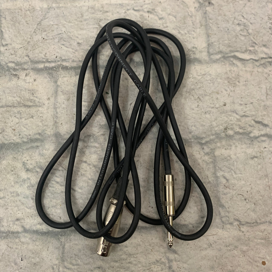 Hosa XLR to 1/4" TS Cable 9ft
