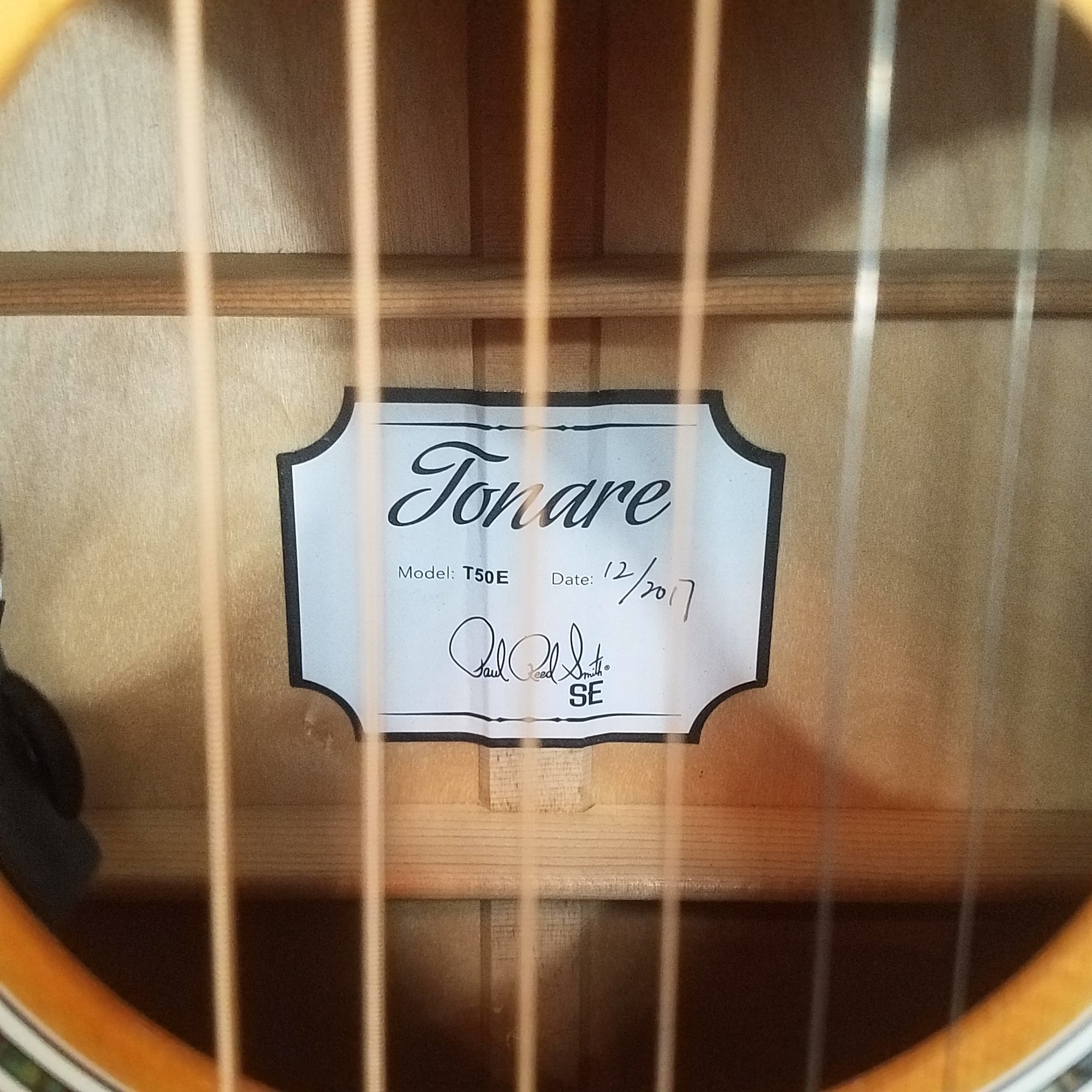 Paul Reed Smith SE T50E Solid Spruce/Maple Tonare Grand with Fishman GT1 Electronics Natural 2018