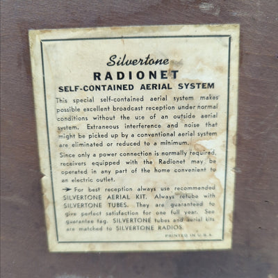 Vintage Silvertone Radionet Wire Recorder