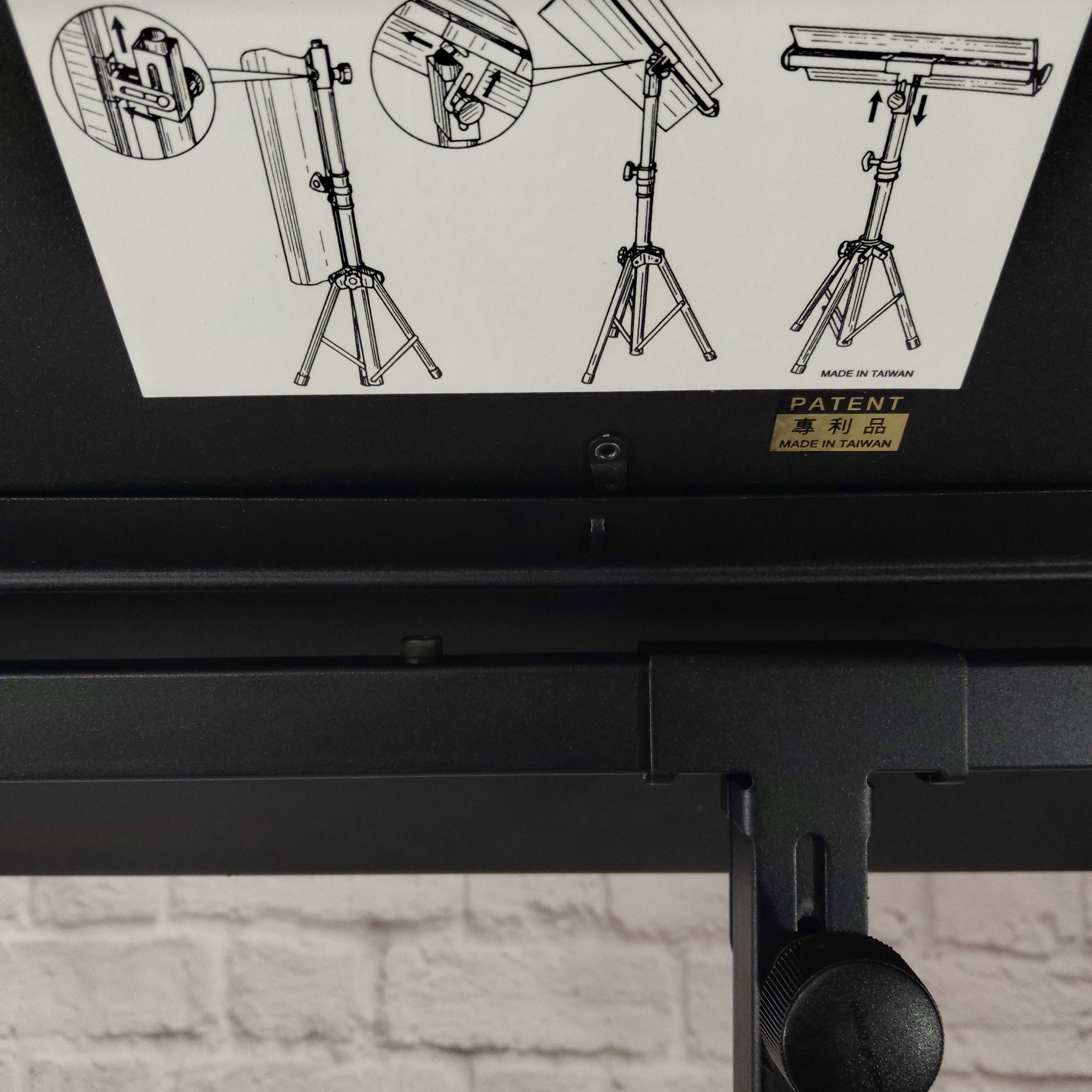 Audio2000'S Heavy-Duty Portable Folding Sheet Music Stand for Orchestra with Bag