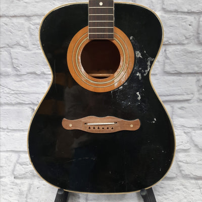 Vintage 1971 Harmony Sovereign H1204 Acoustic Guitar in Black Finish - Project