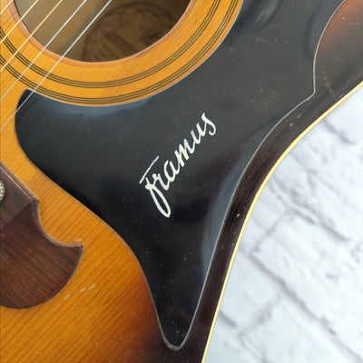 Vintage 1960s Framus Texan Sunburst Acoustic Guitar