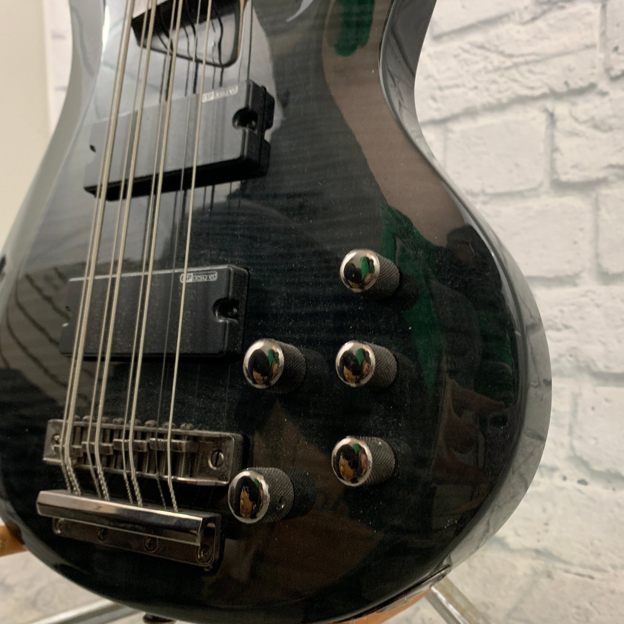 ESP LTD B-208FM 8 String Bass Guitar Transparent Black