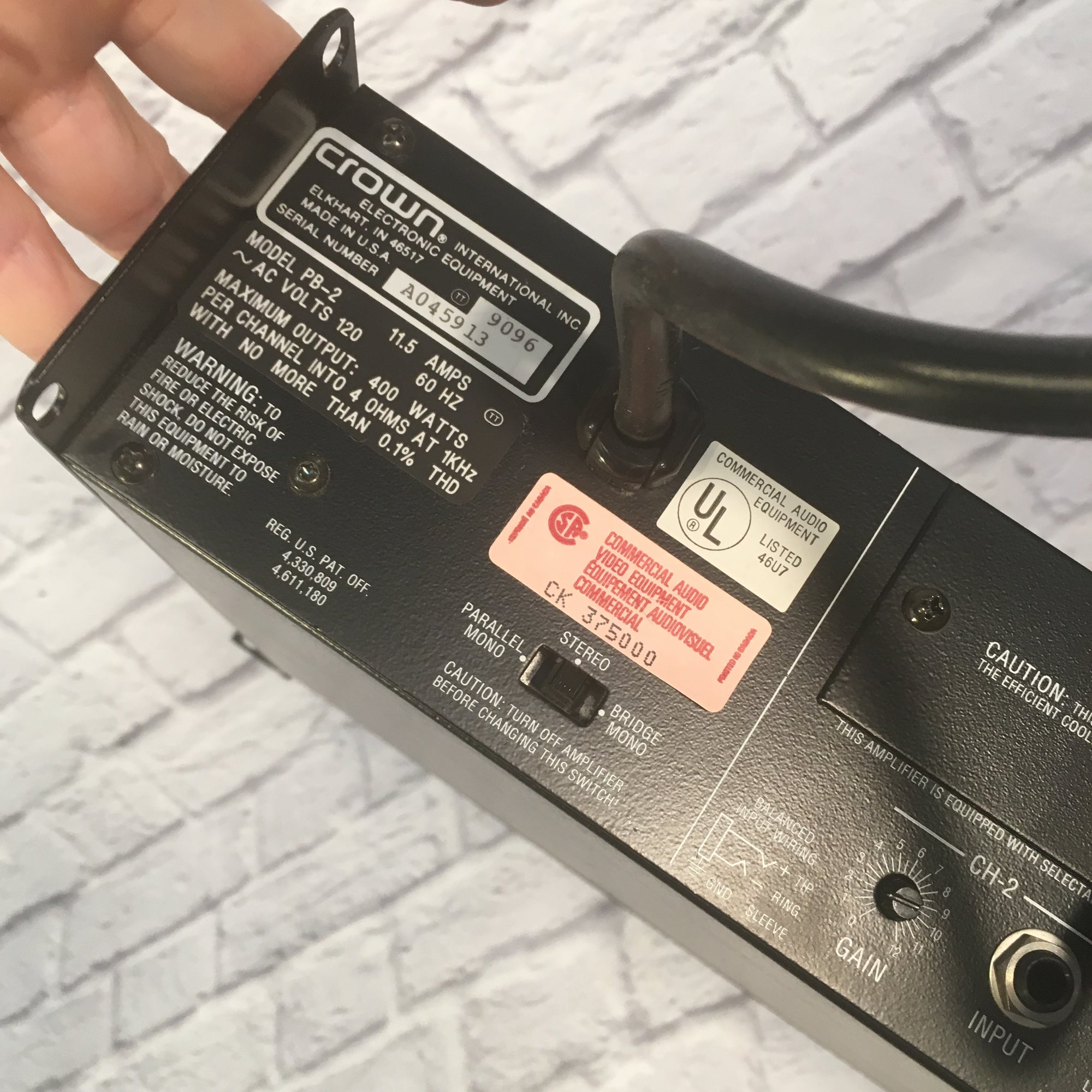 Crown Power Base-2 200 watt per Channel Power Amp