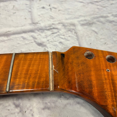 Unknown Stratocaster Flame Maple Neck with Abalone Inlays