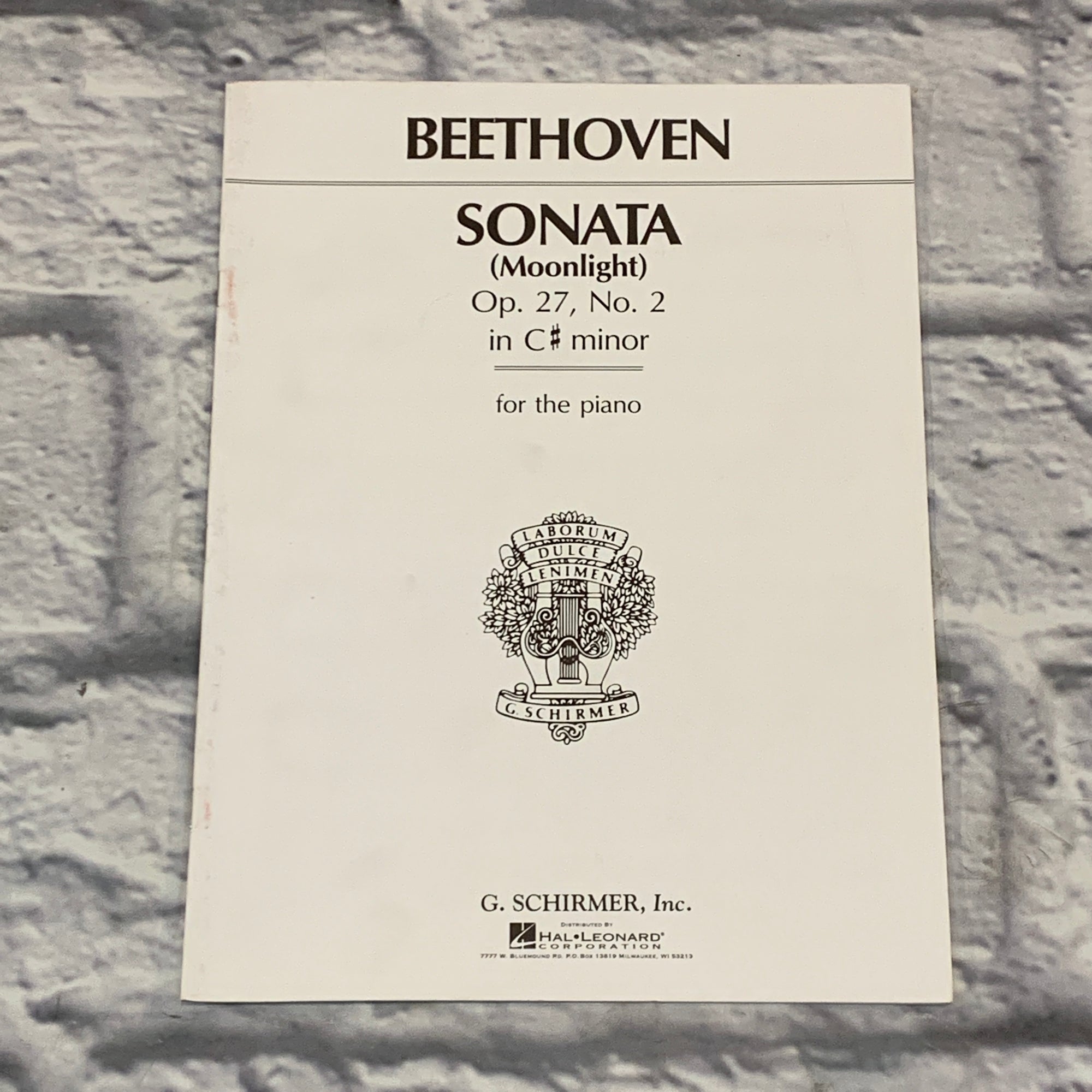 Hal Leonard Beethoven's Moonlight Sonata for the Piano