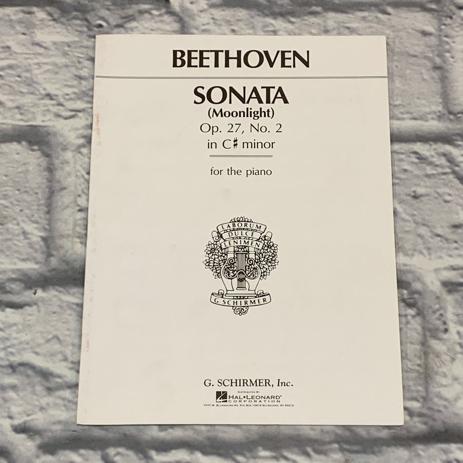 Hal Leonard Beethoven's Moonlight Sonata for the Piano