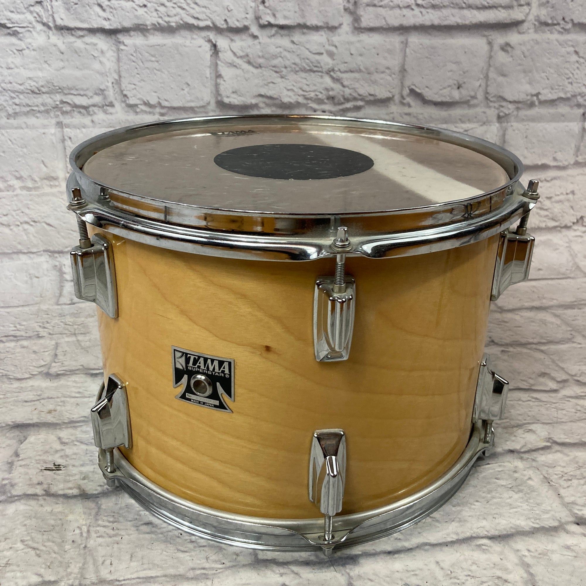 Vintage 80s Tama Superstar 13 x 9 Natural Maple Rack Tom