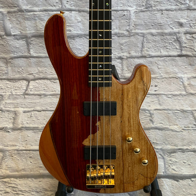 Cort Rithimic NAT Spalted Maple/Padouk Top 4-String Bass Natural