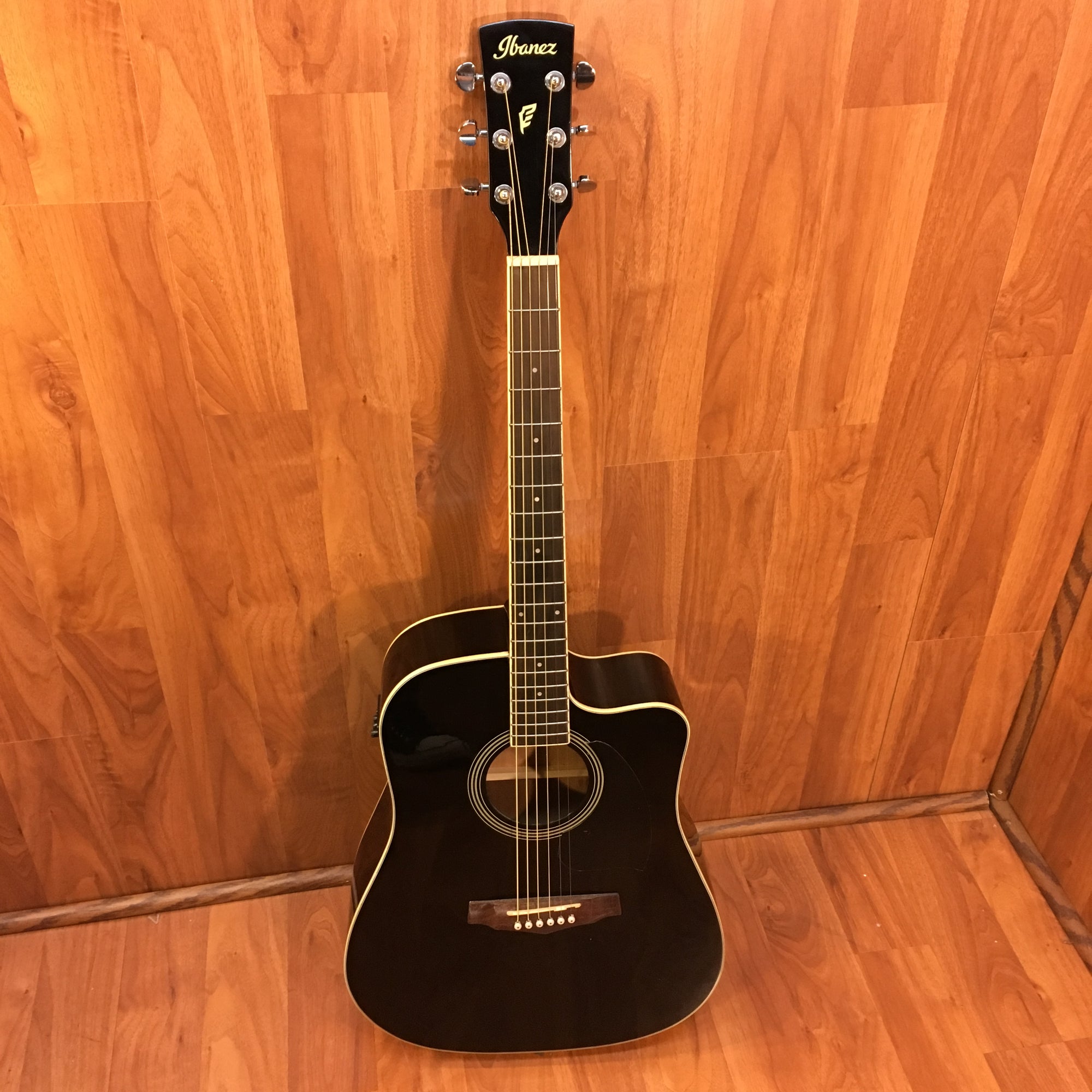 Ibanez PF15ECE Black Acoustic Electric Guitar