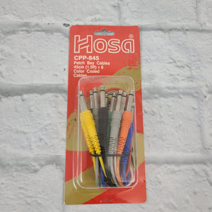 Hosa CPP-845 8-Pack 1.5ft 1/4" Patch Bay Cables