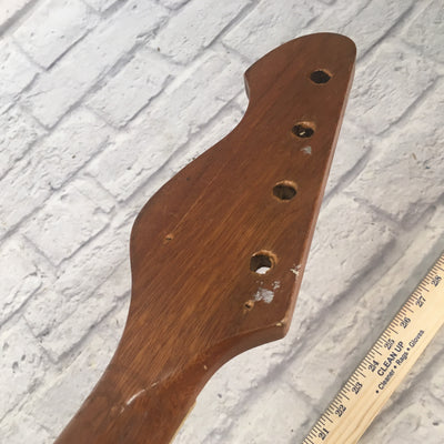Vintage 1960s Short Scale Bass Guitar Neck (E) Rosewood Fretboard Made in Japan