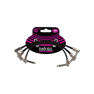 Ernie Ball 6” Flat Ribbon Patch Cable 3-Pack