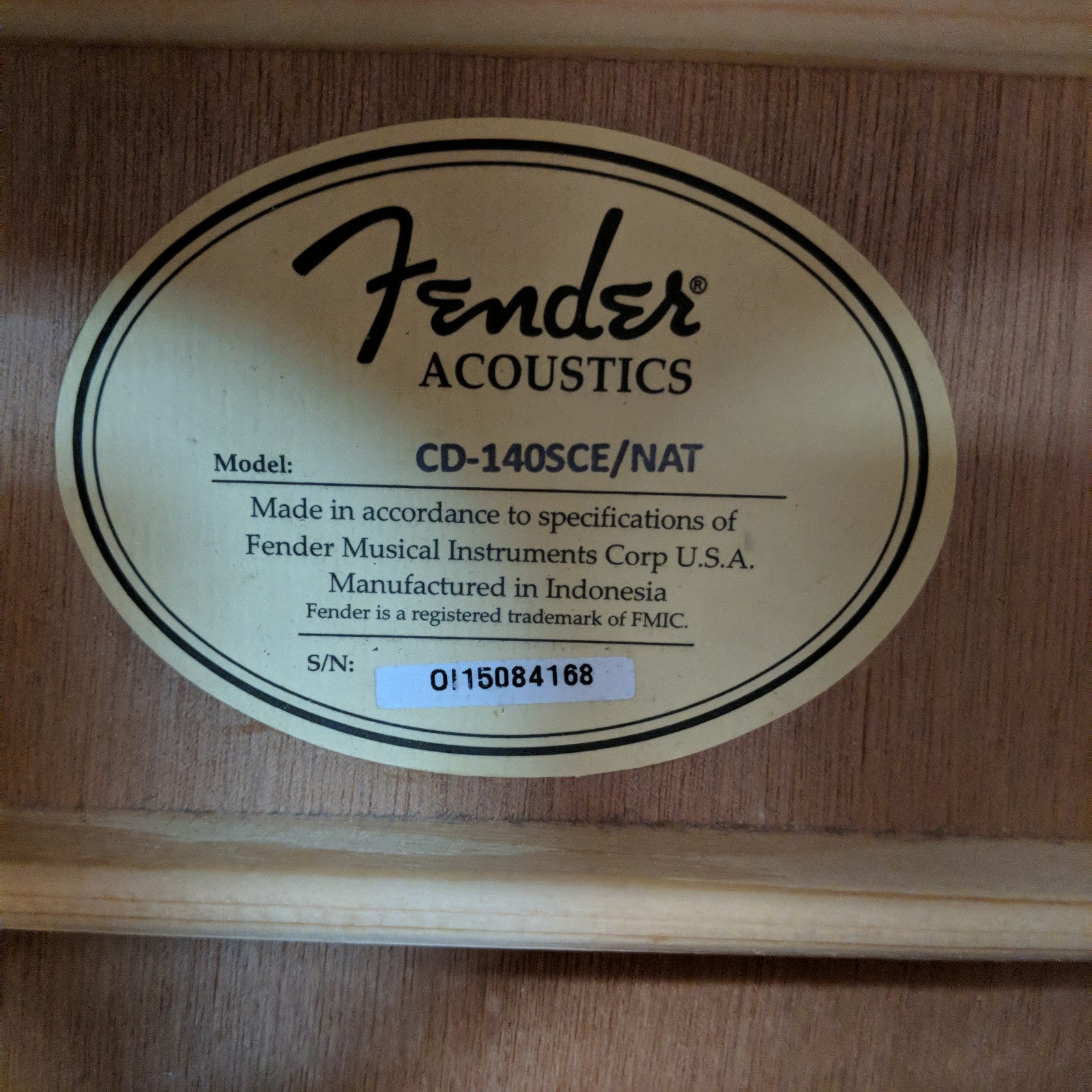 Fender CD140SCE Dreadnought Acoustic Guitar