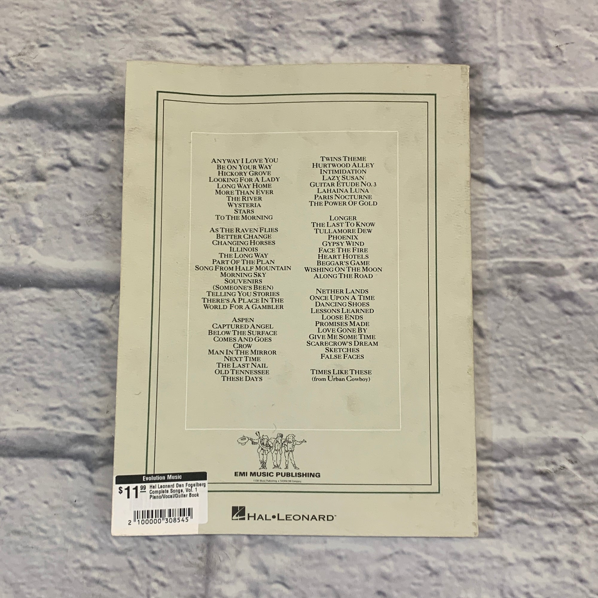 Hal Leonard Dan Fogelberg Complete Songs, Vol. 1 Piano/Vocal/Guitar Book