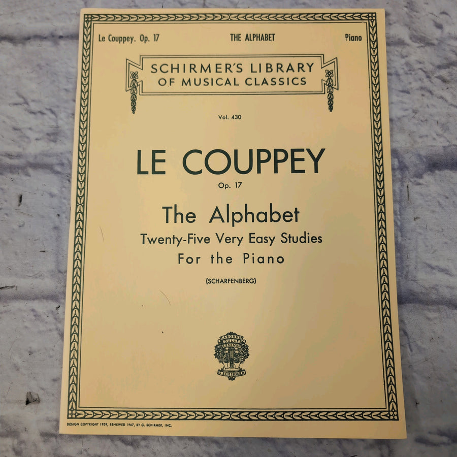 Schirmer's Library Le Couppey: Op. 17 The Alphabet