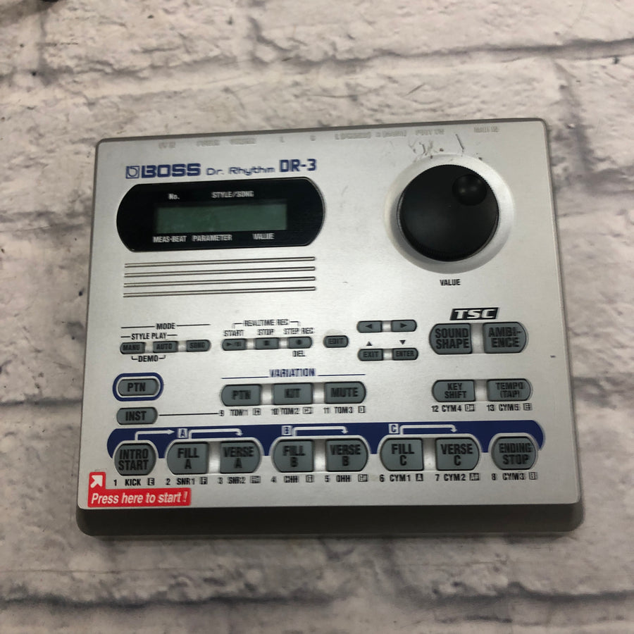Boss Dr. Rhythm DR-3 Drum Machine NO POWER SUPPLY
