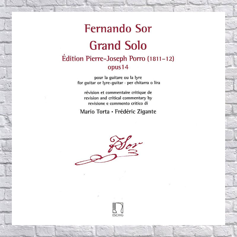 Hal Leonard Fernando Sor -Grand Solo: Edition Pierre Porro (1811-12), Op. 14