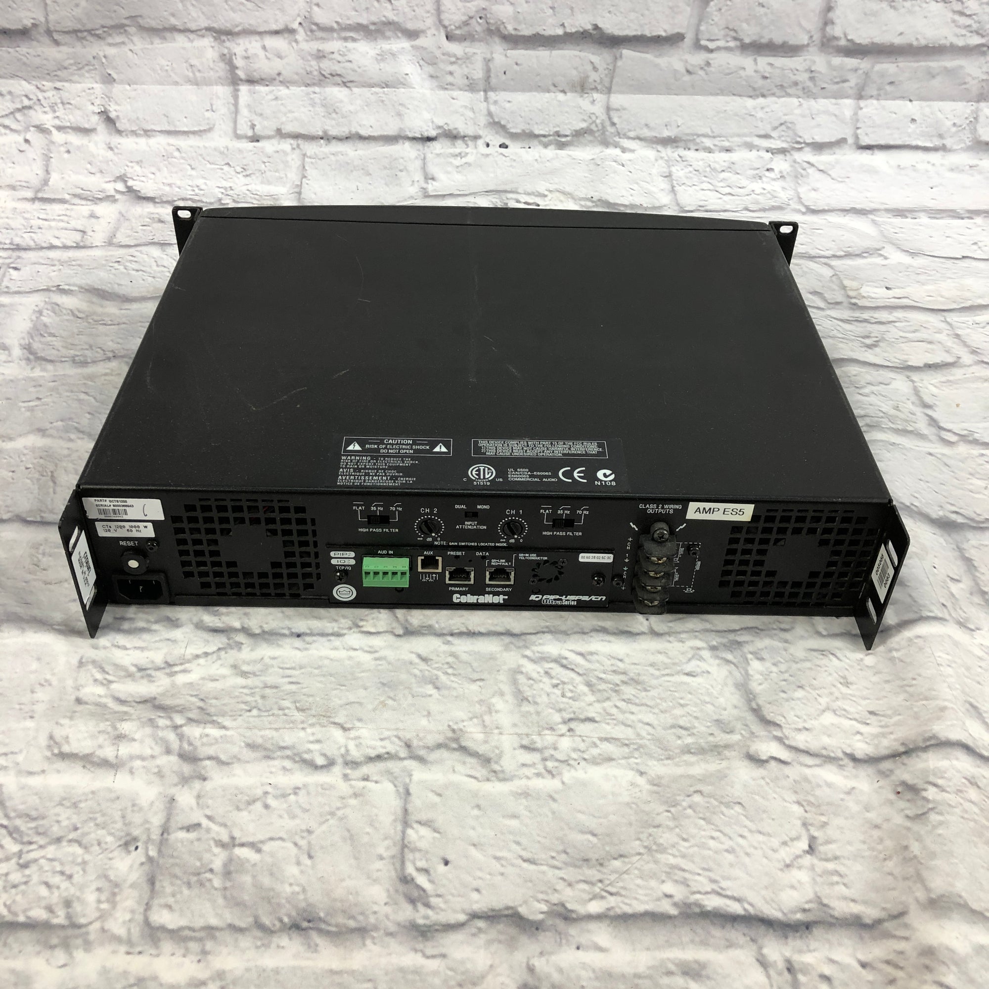 Crown CTS-1200 Power Amp with PIP-USP3/CN CobraNet Card