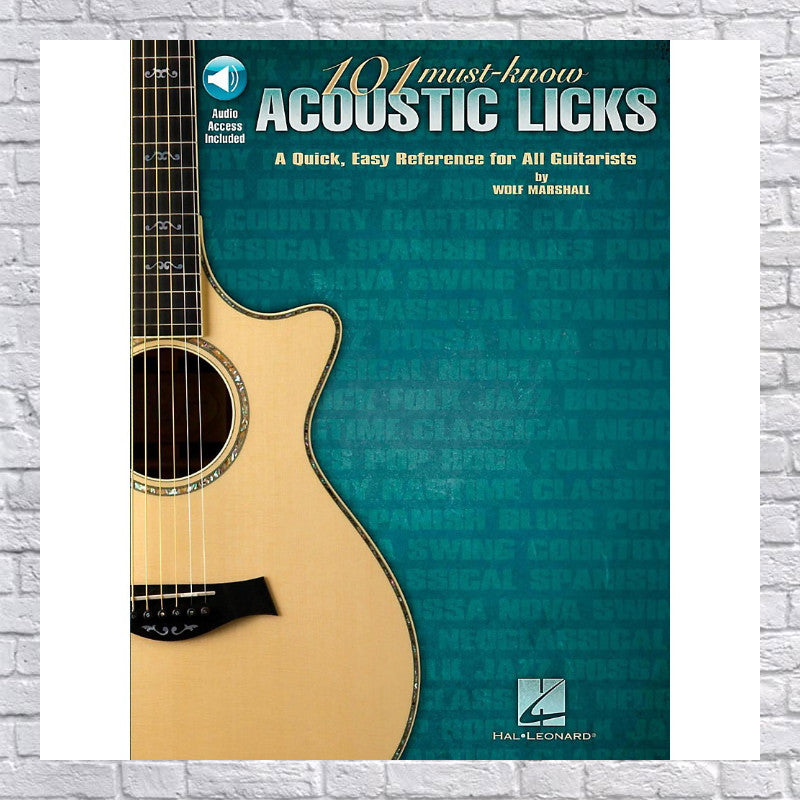 Hal Leonard 101 Must-Know Acoustic Licks-Audio Online - TAB