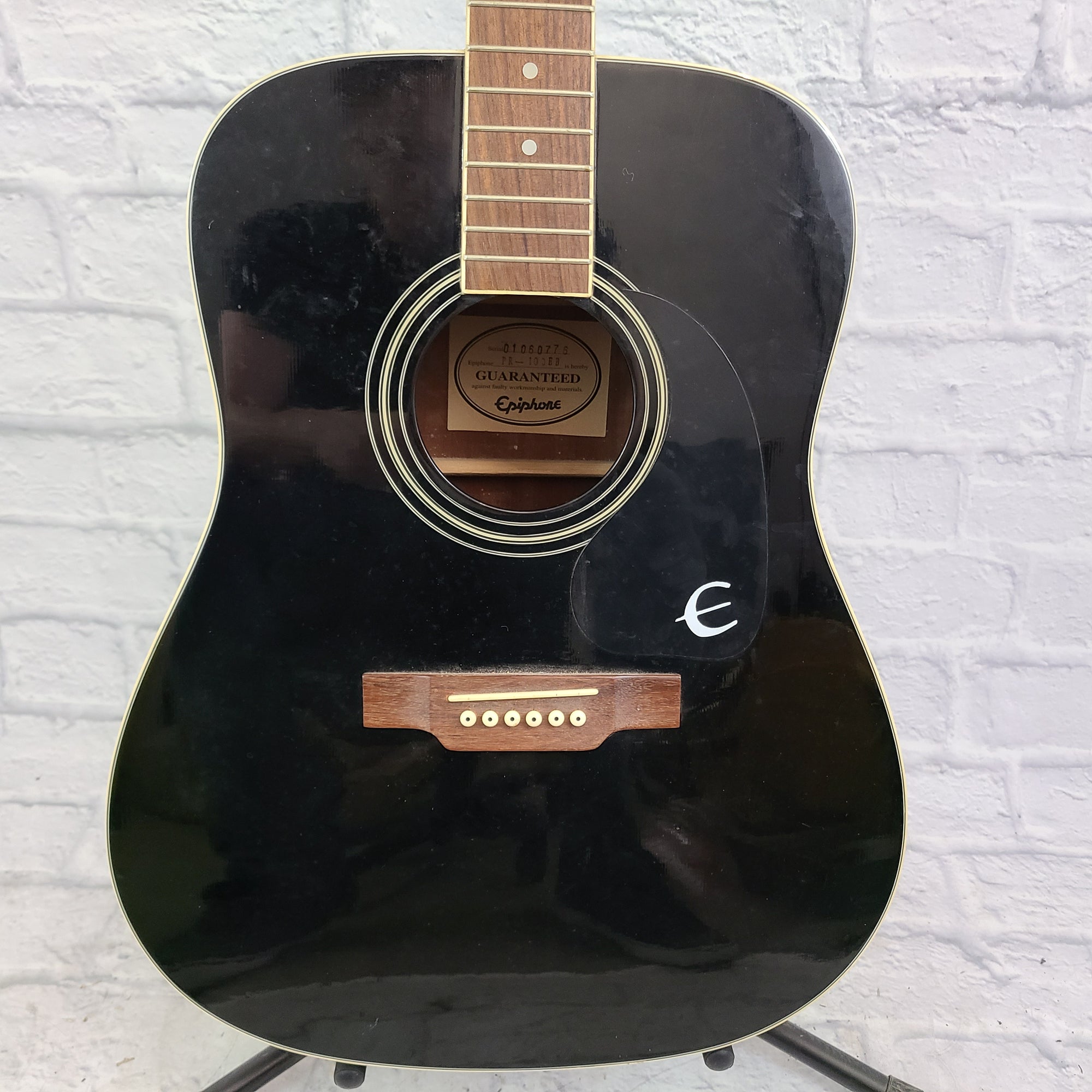 Epiphone PR-100EB Acoustic Guitar AS IS (Black)