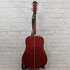 Oscar Schmidt OG21 TR Trans Red Acoustic Guitar with built in tuner