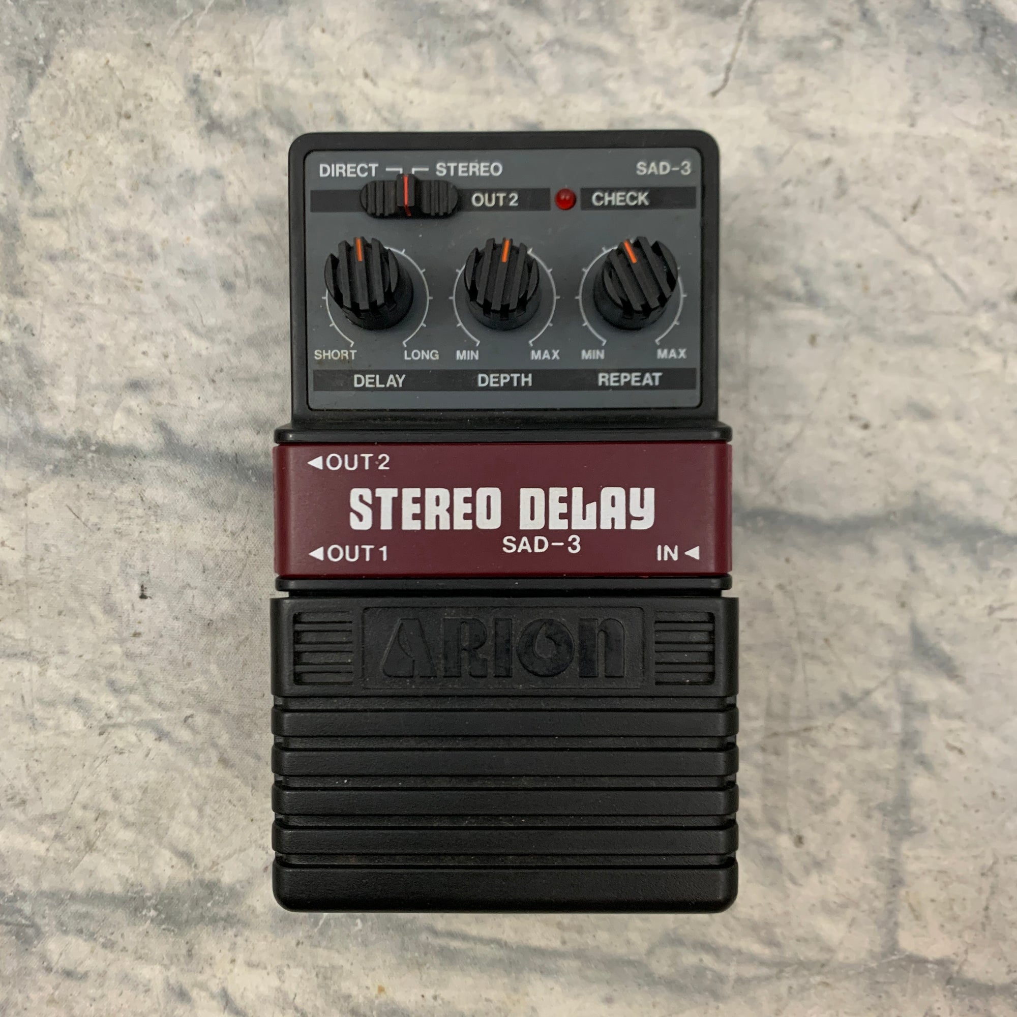 arion delay pedal Arion SAD-3 Stereo Delay Burgundy Label