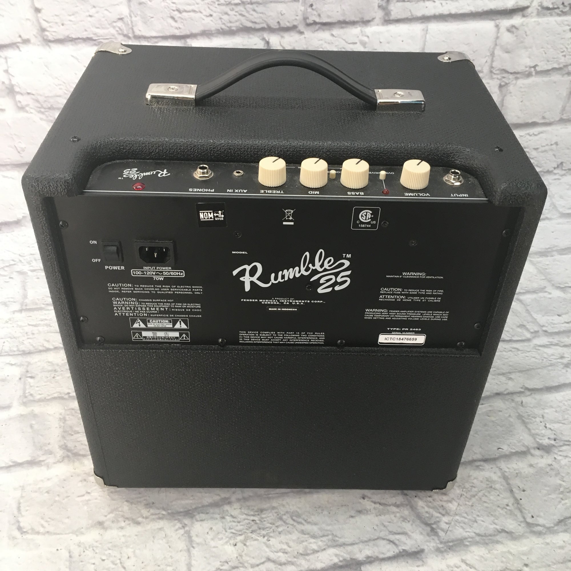 Fender Rumble 25 25w Bass Combo Amplifier