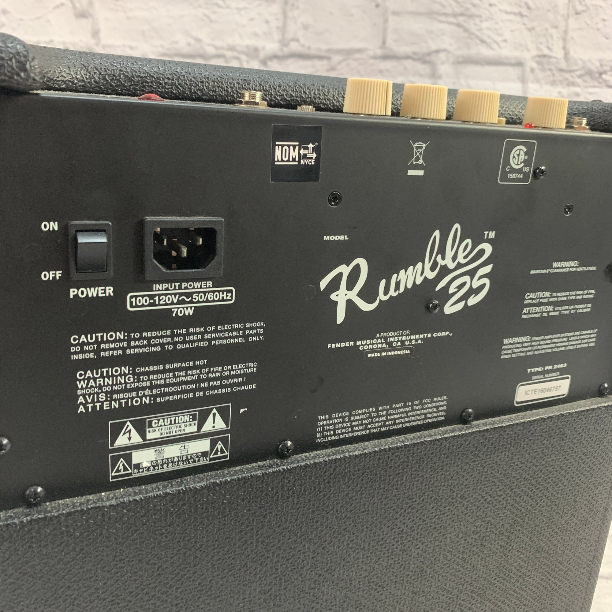 Fender Rumble 25 Bass Combo Amp