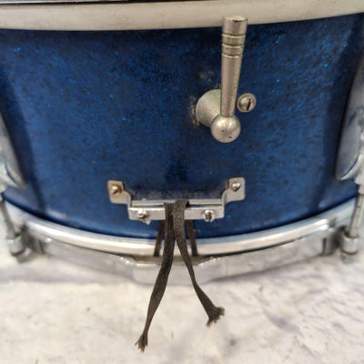 Gretsch 14 Vintage 1960s Dixieland Snare Blue Sparkle Round Badge