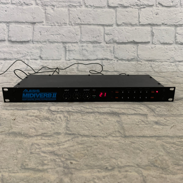 Alesis Reverb Rack Alesis MIDIVERB II 16-Bit Digital Rack Reverb Effects Processor ...