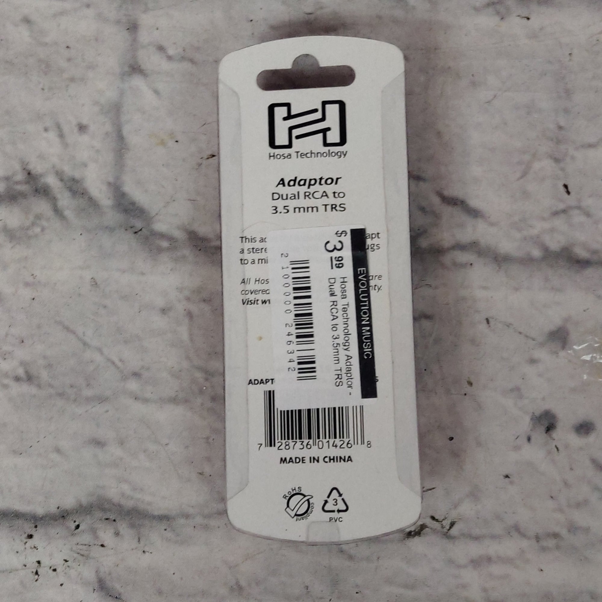 Hosa Technology Adaptor - Dual RCA to 3.5mm TRS