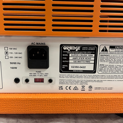 Orange Super Crush 100 Guitar Head