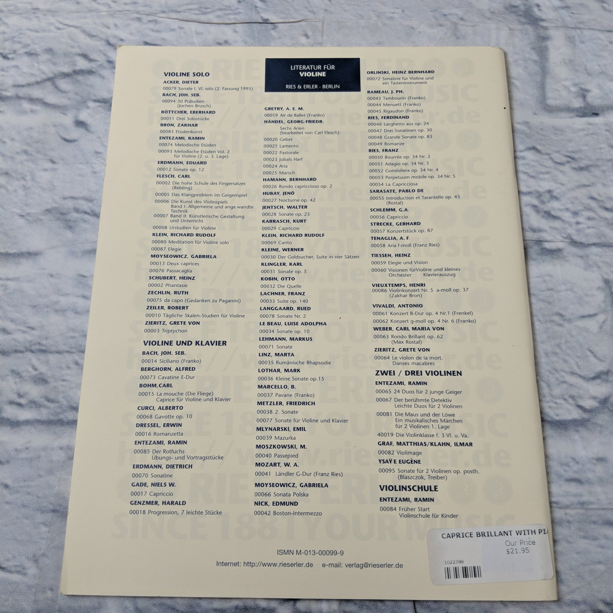 Camille Saint-Saens 1835-1921 Caprice Brillant h-moll fur violin und klavier