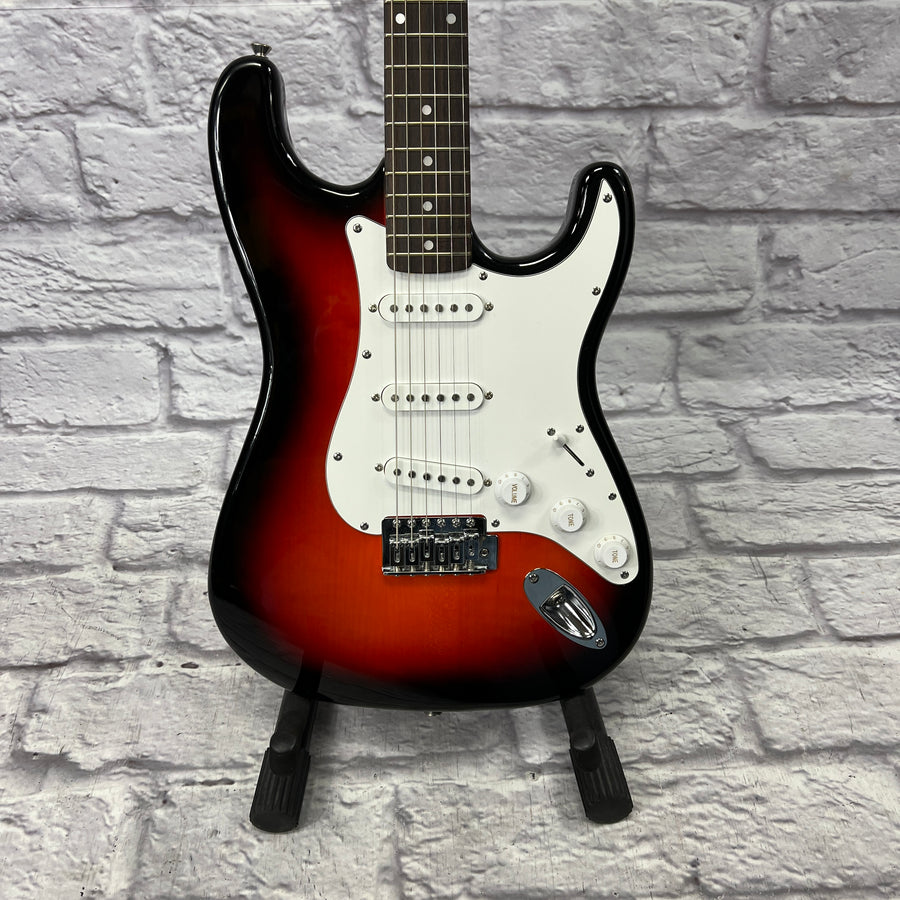 Ion Strat Style Electric Sunburst Guitar w/ Gig bag and extras