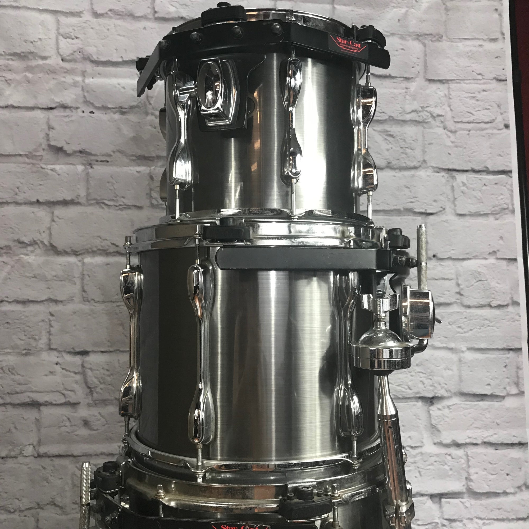 ** Tama Rockstar 5pc Drum Set Made in Japan Brushed Metal