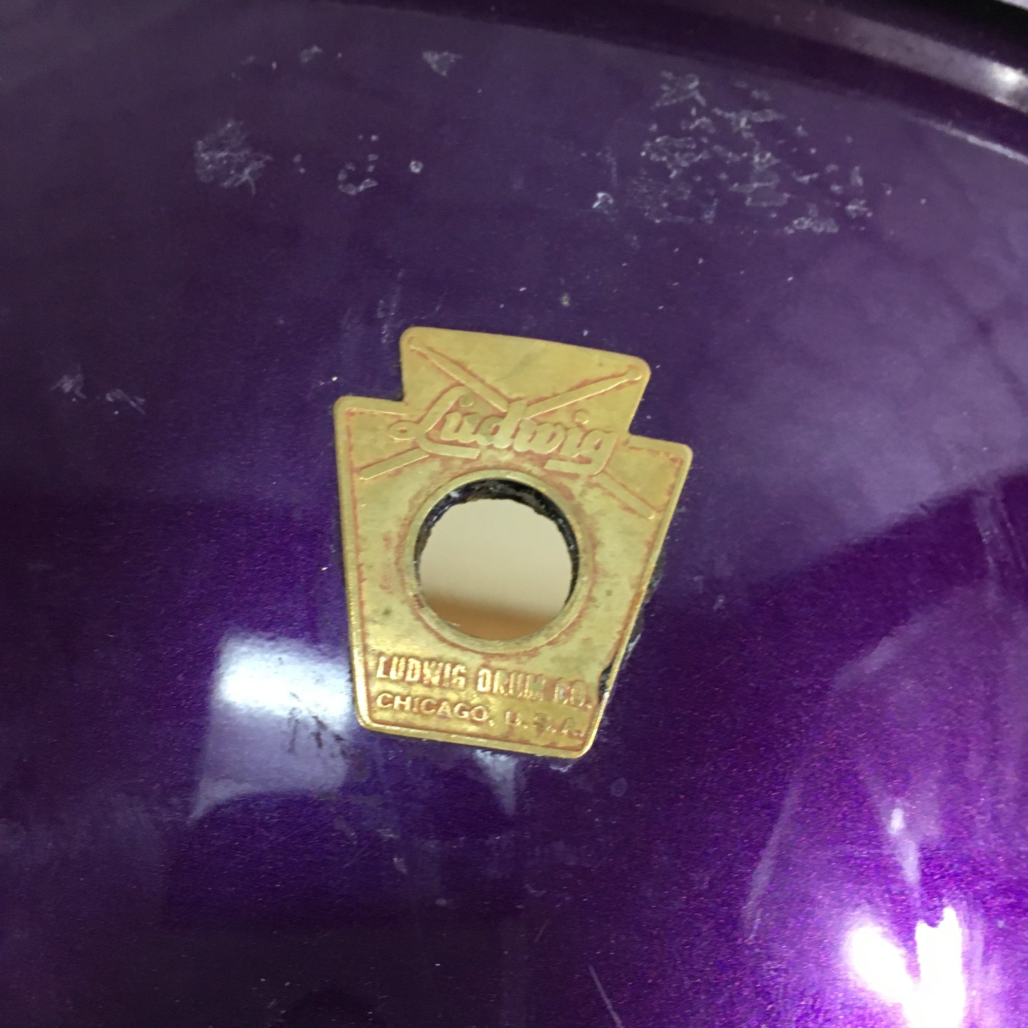 Vintage Ludwig 14 x 5 Keystone Snare Drum Rewrapped