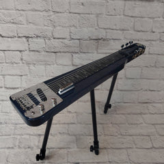 thumbnail interactive-video image 1 of Rogue RLS-1 Lap Steel Guitar – Metallic Black – With Stand & Gig Bag – RLS1MBK 1 of 2