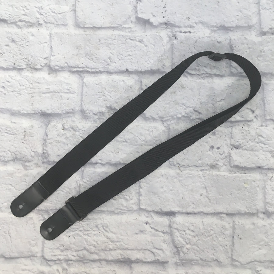 Unknown Ultra Thin Black Nylon Guitar Strap
