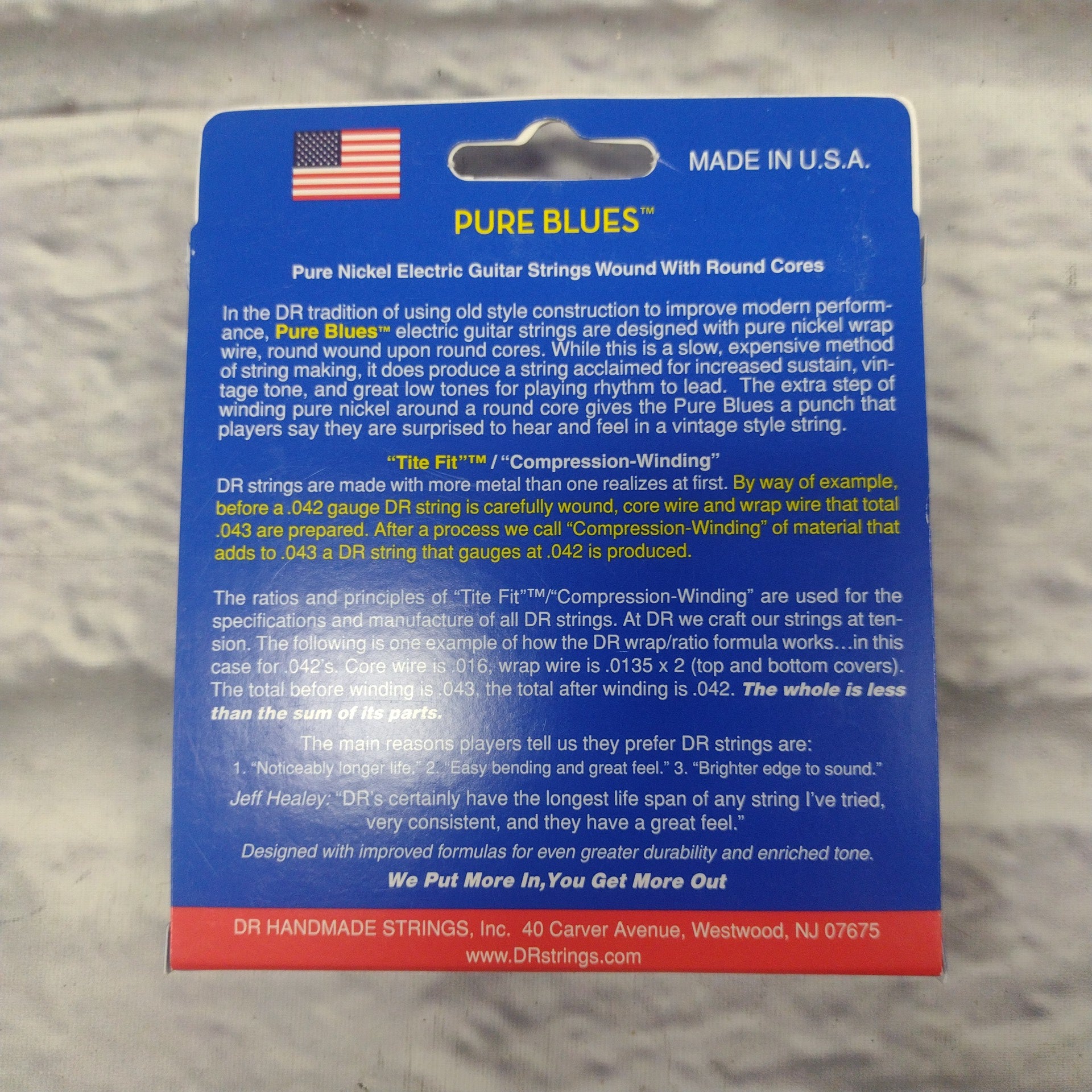 DR Strings PHR-11 Pure Blues 11-50 Electric Guitar Strings