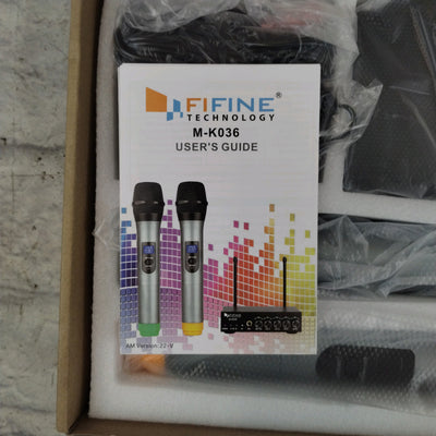 Fifine M-K036 Wireless Microphone System w/2 Microphones